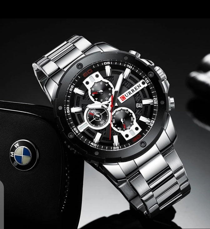 Curren nouveau 8336 bracelet en acier pour hommes calendrier montre à Quartz étanche à Six broches montre pour hommes